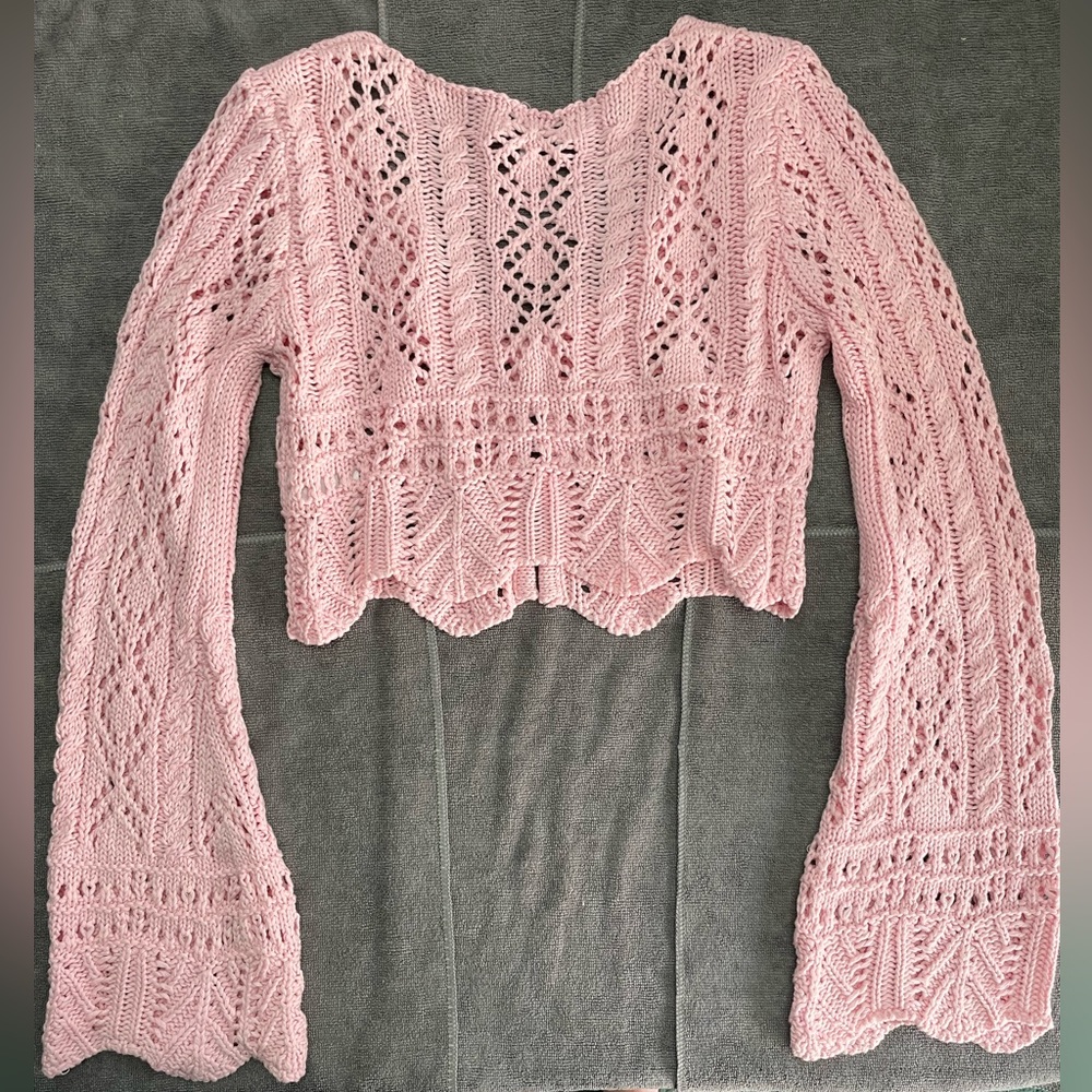 Emory Park 100% Cotton Knit Cardigan Crop Top. Size S. *Excellent* - Picture 2 of 6